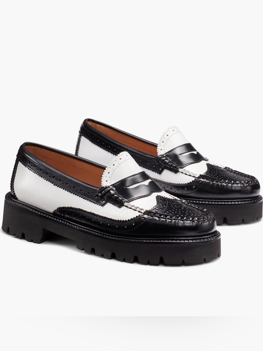 G.H.BASS Whitney Weejuns Wingtip Brogue  Penny Loafers